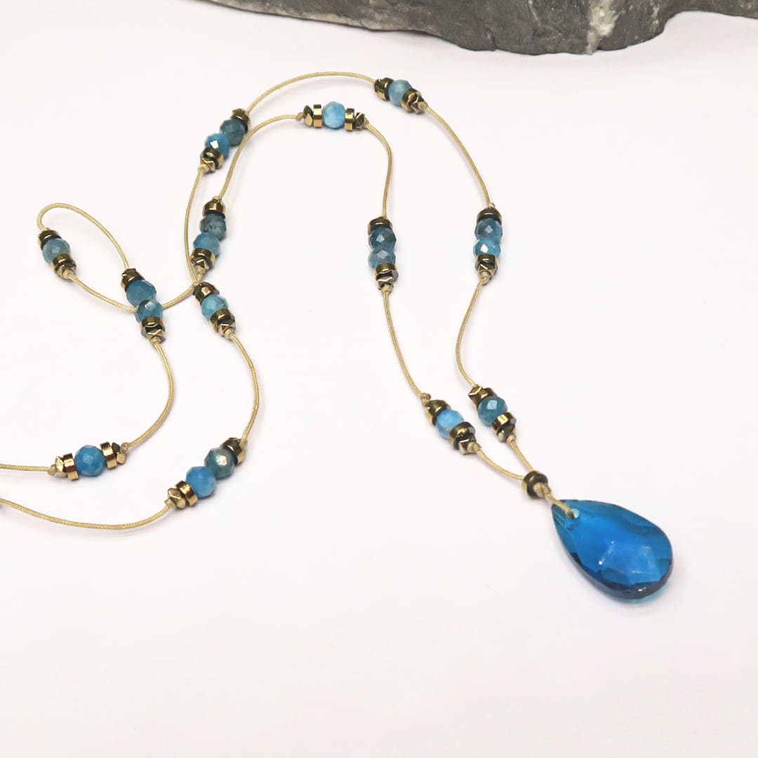 DIY collier goutte en verre