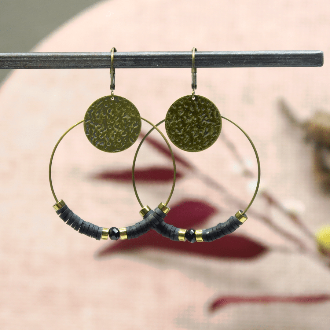 DIY créoles perles heishi