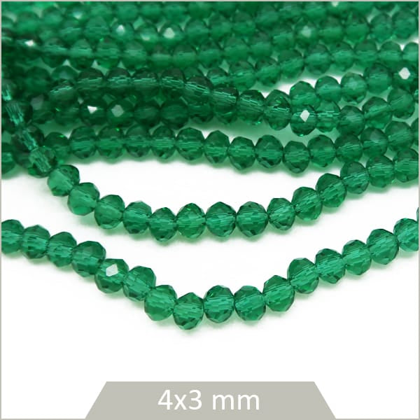 Perles vertes pour bijoux fantaisie