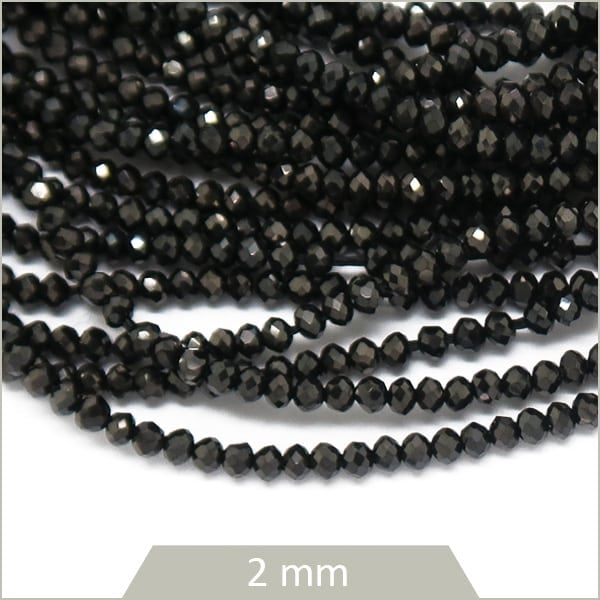 Vente perles donut en verre couleur noir