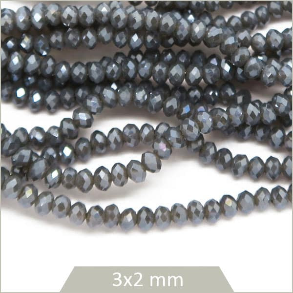 Réaliser bijoux avec perles donut en verre gris