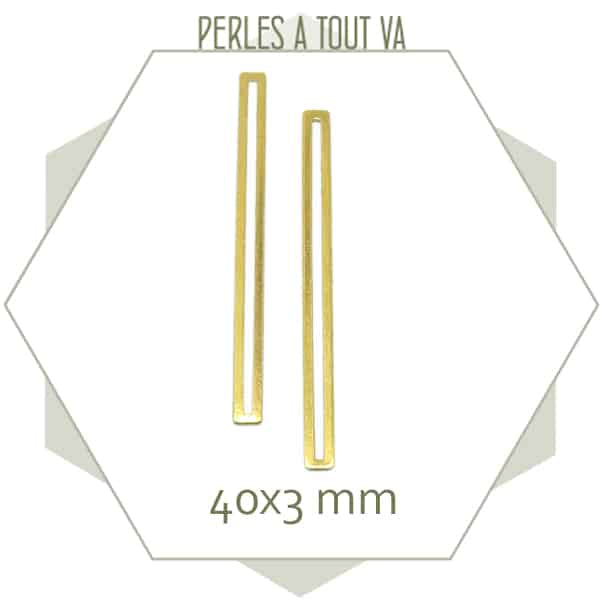 Grossiste breloque rectangle ajourée