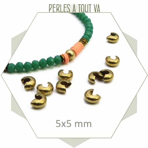 Lot de perles cache noeud pour bijoux