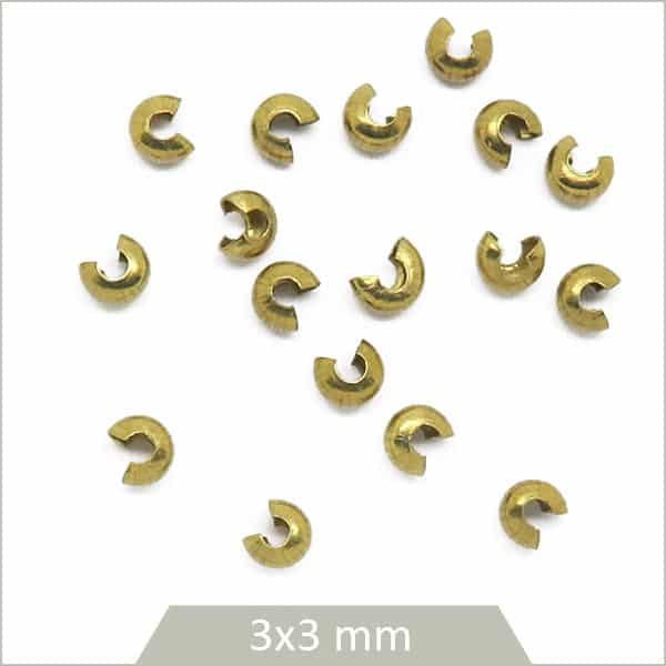 Environ 48 perles cache-nœud mm en laiton brutpour vos bracelets