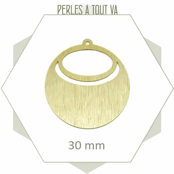 Pendentif pour bijoux laiton brut