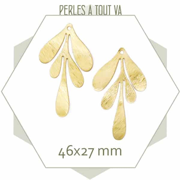 Lot grandes breloques feuilles