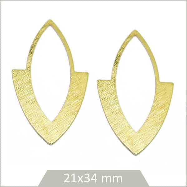 Vente pendentif navette laiton brut