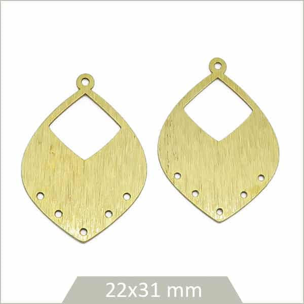 vente connecteur navette ajouré laiton brut