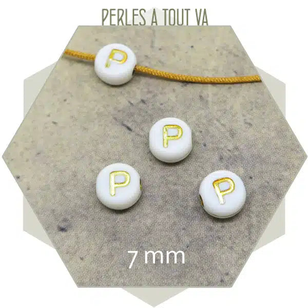Vente en gros perles alphabet P