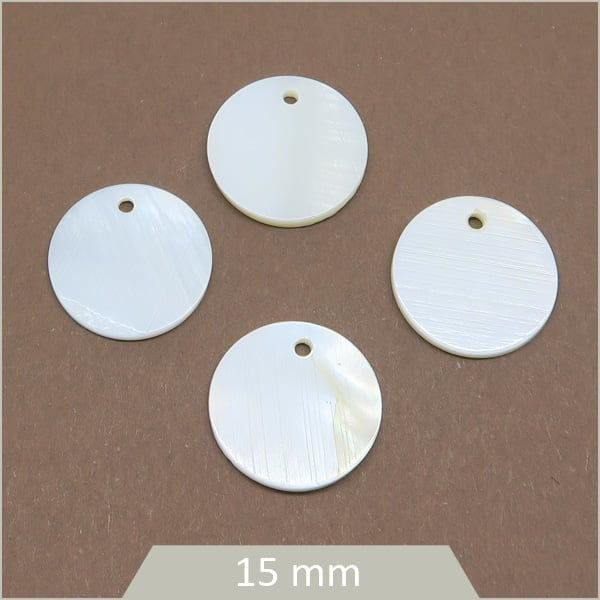 pendentifs bijoux nacre ronds