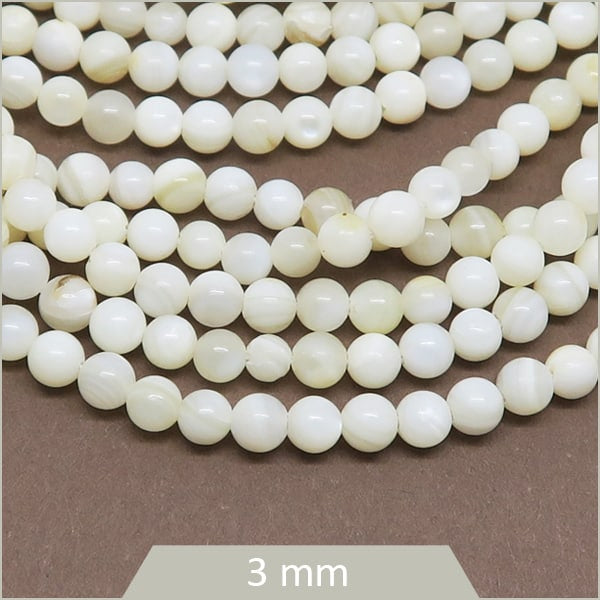 rang perles coquillages blanc nacré