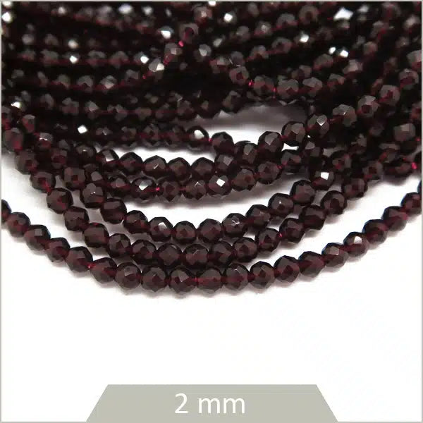 Grossiste perles verre à facettes rouge