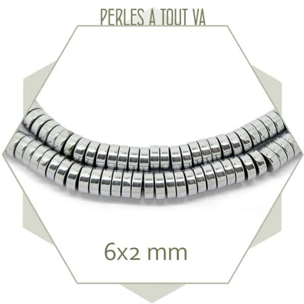 Vente perles rondelles hématite