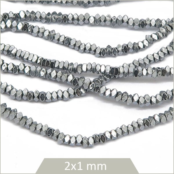Matériel perles hématite polygones