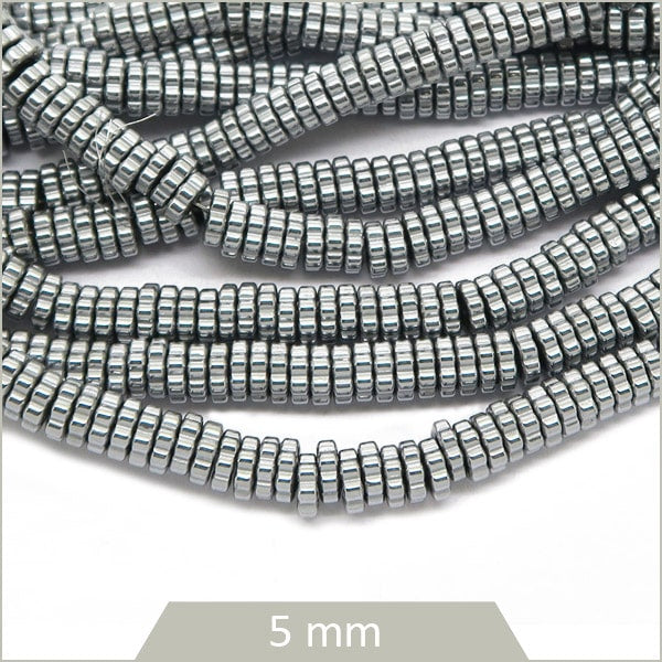 Perles rondelles crantées pour bijoux