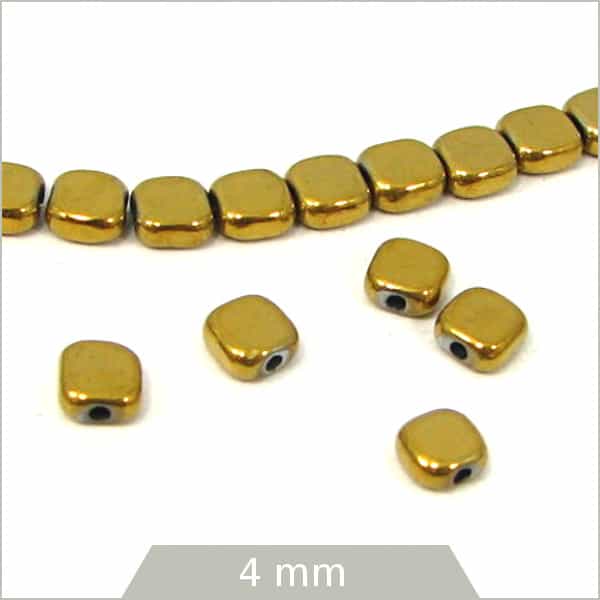 Fournisseur perles carres hématite