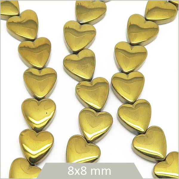 Grossiste perles coeur hématite pour collier
