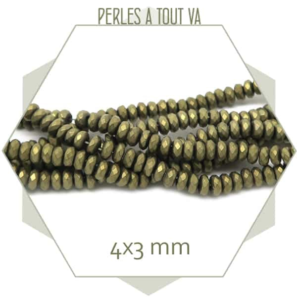 perles rondelles en hématite