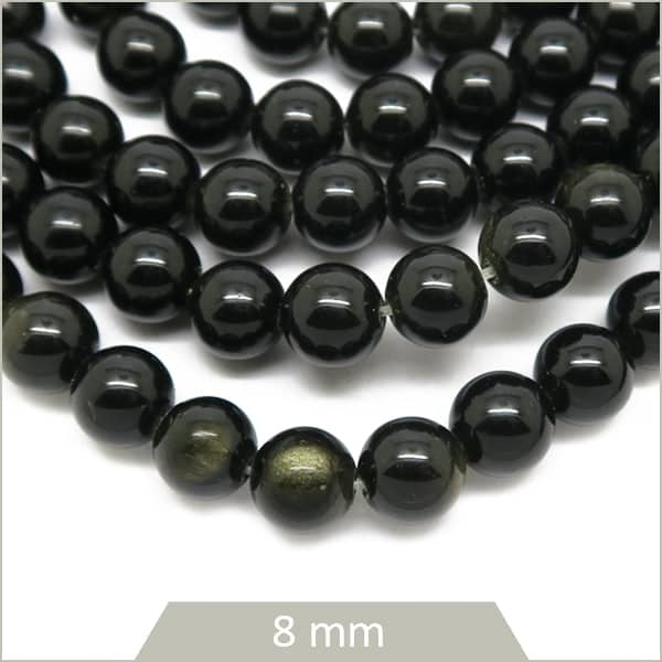 Perles obsidienne création bijoux