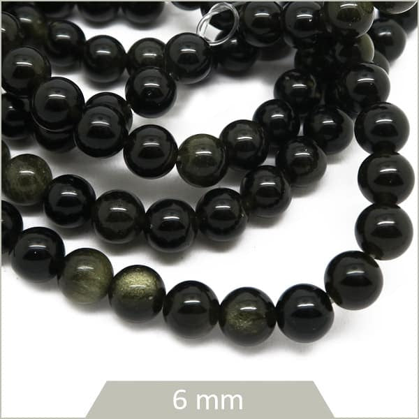 Pierre naturelle obsidienne pour bijoux