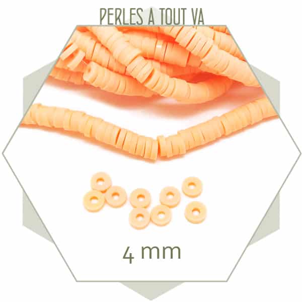bijou perles heishi mandarine