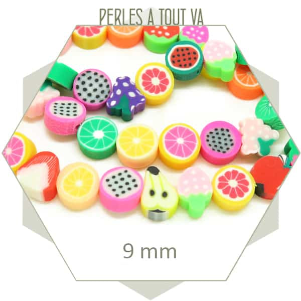 Fournisseur perles synthétique fruit