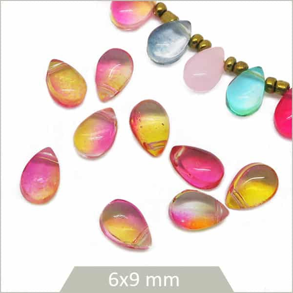 Grossiste perles goutte en verre