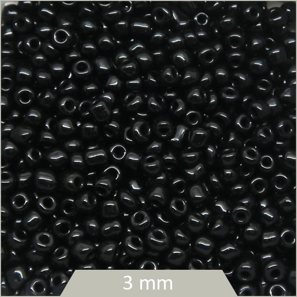 Grossiste perles rocailles en verre noir