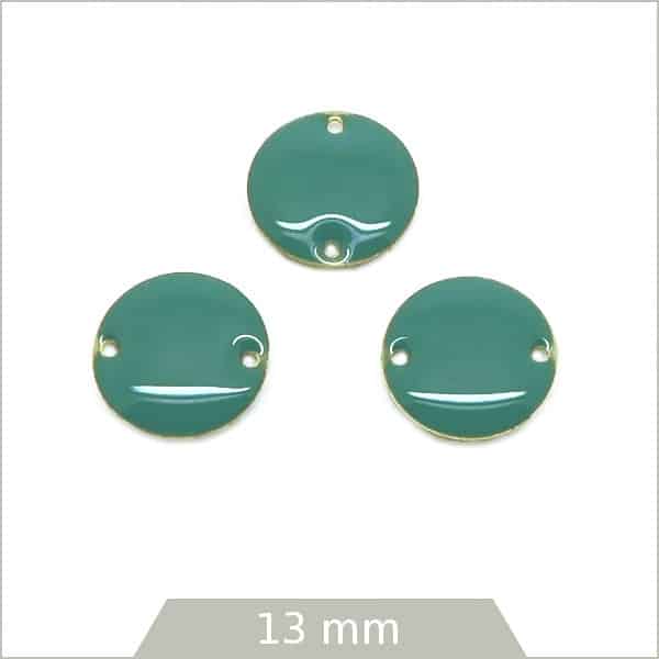 sequins émaillés ronds vert pour bijoux