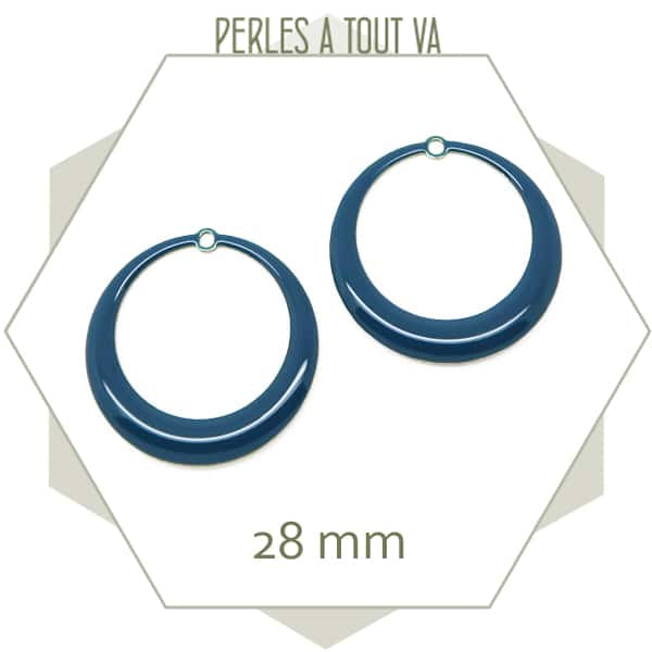 créoles émaillées bleu