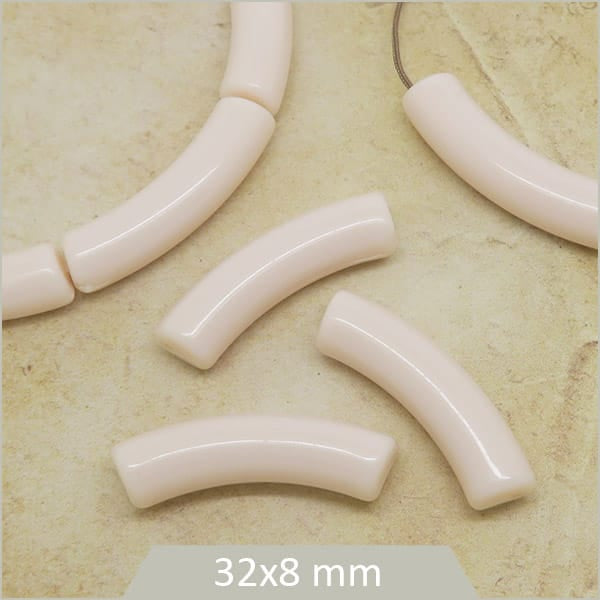 Perle acétate tube beige