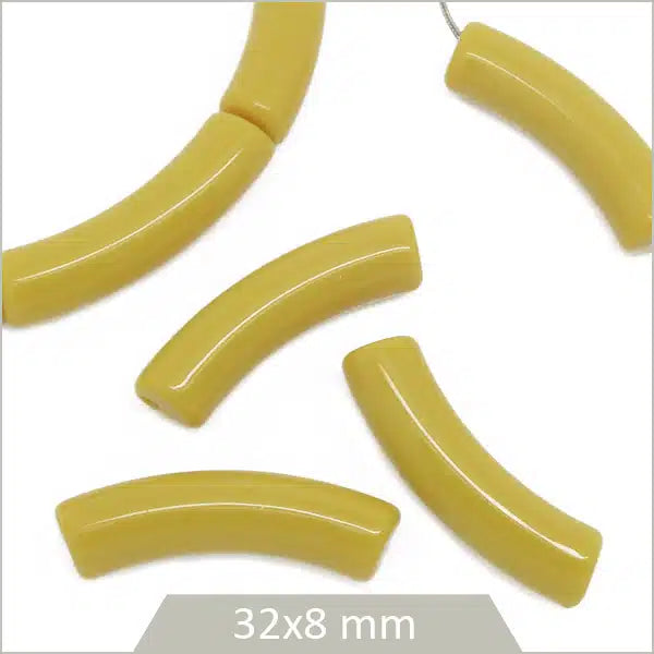 perle tube incurvée