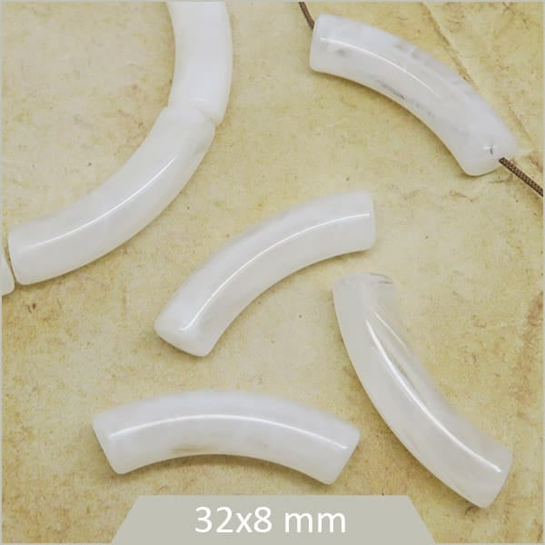 Fournisseur perle acétate tube incurvée