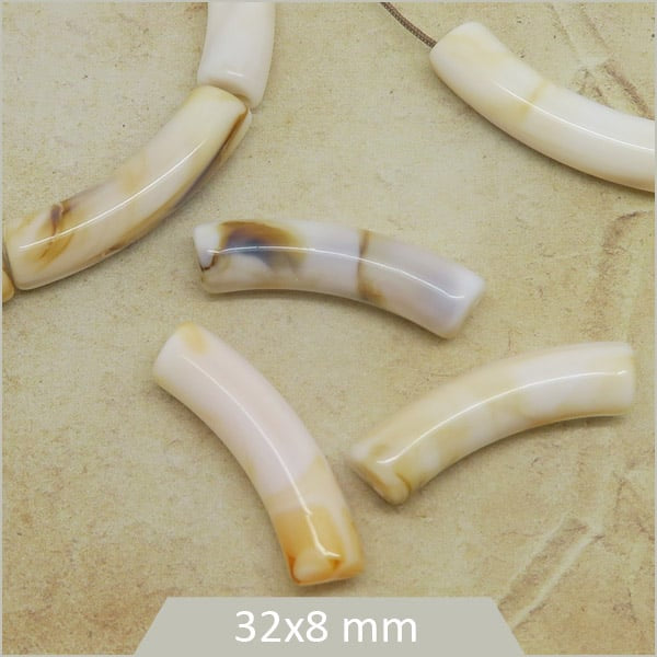 perle tube acrylique marbrée