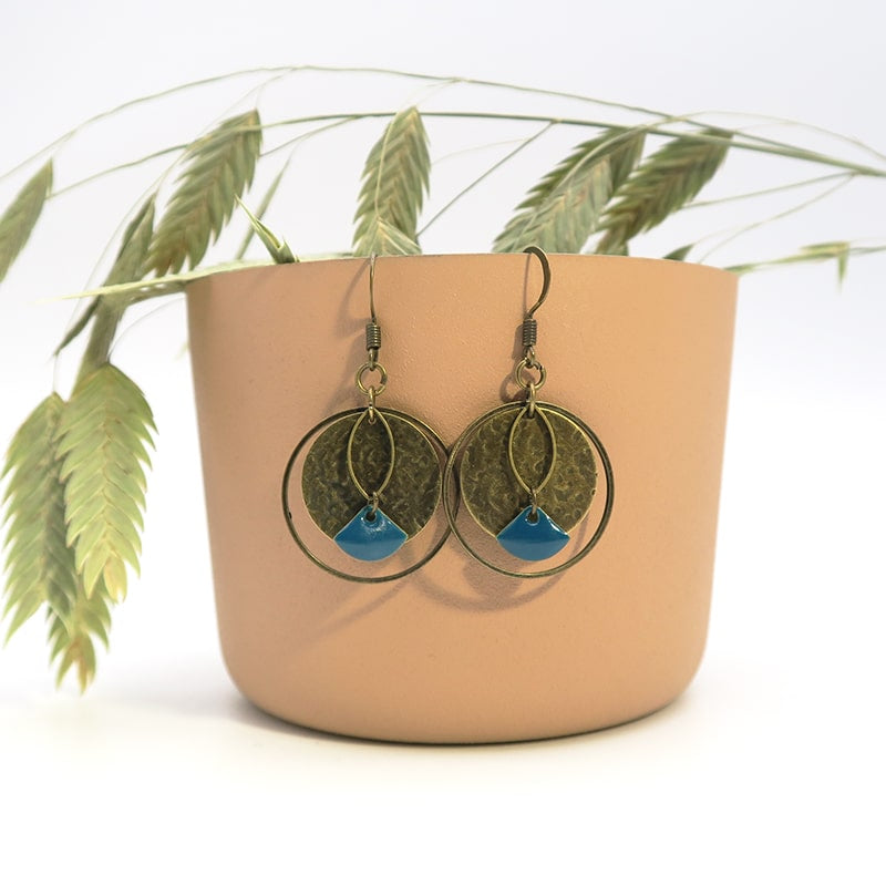 boucles oreilles bronze