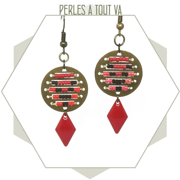 breloques boucles tissé