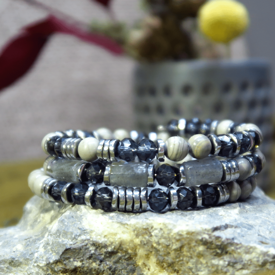 idée création bracelet en labradorite