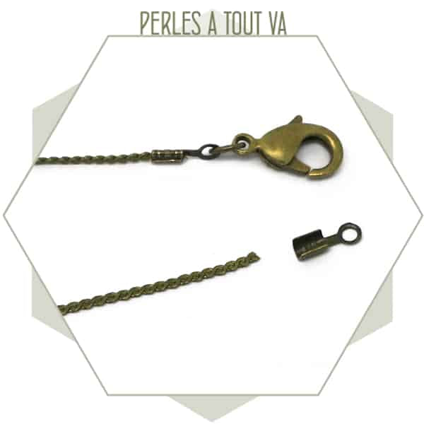 embout pour chaine serpentine bronze