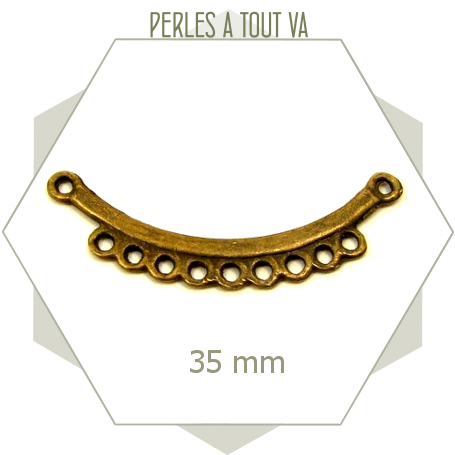 6 supports pour breloques bronze