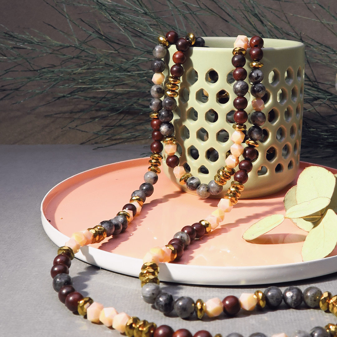 DIY sautoir en pierres naturelles