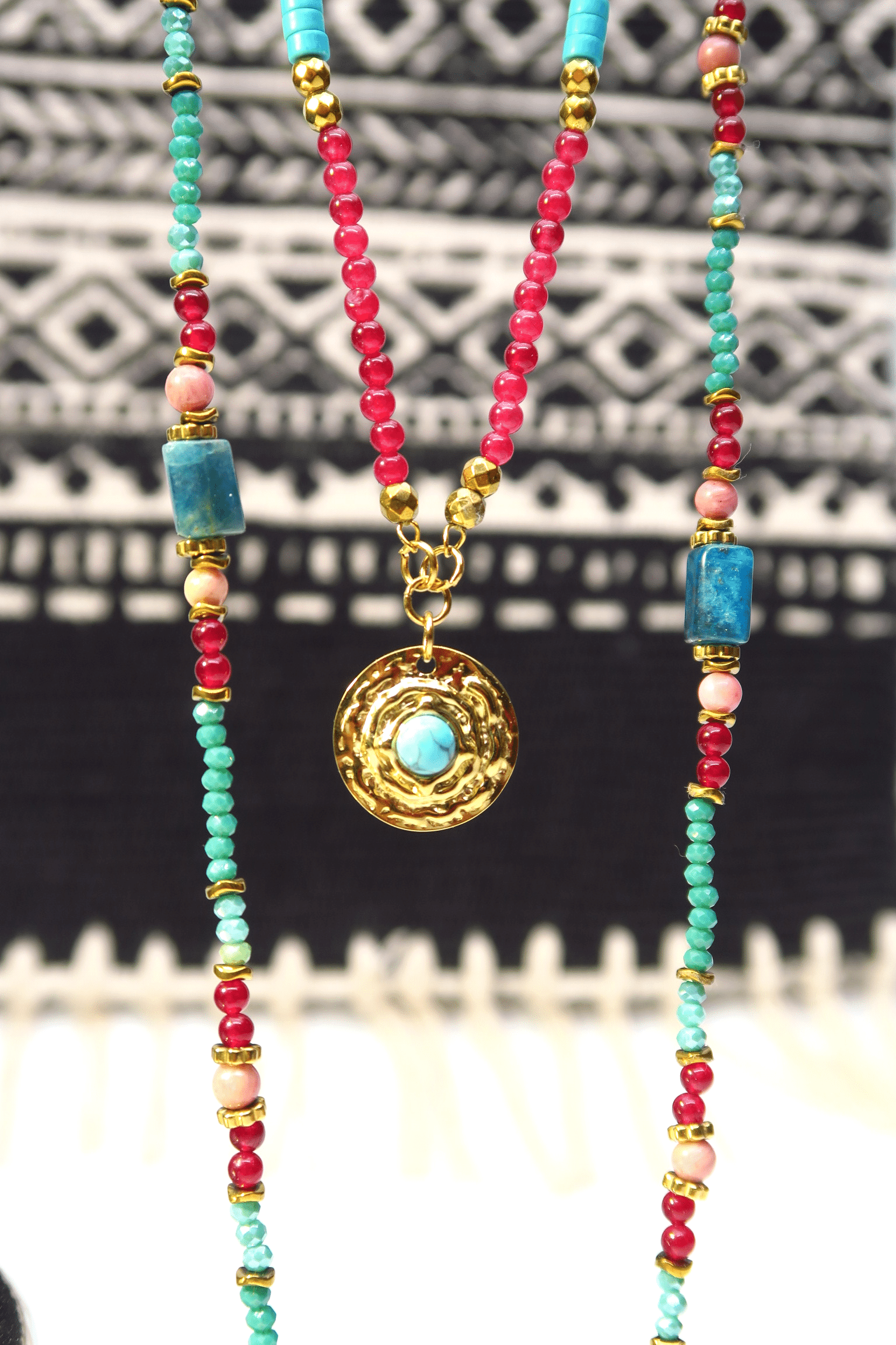 Création sautoir et collier en pierres naturelles