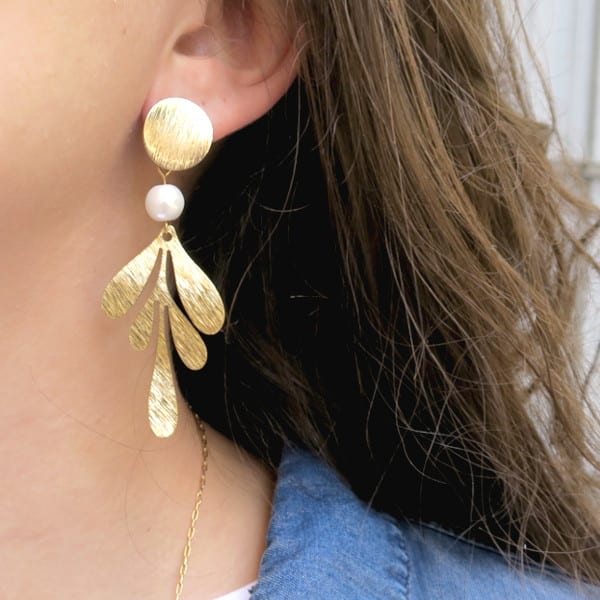 Idée bijou nacre et laiton