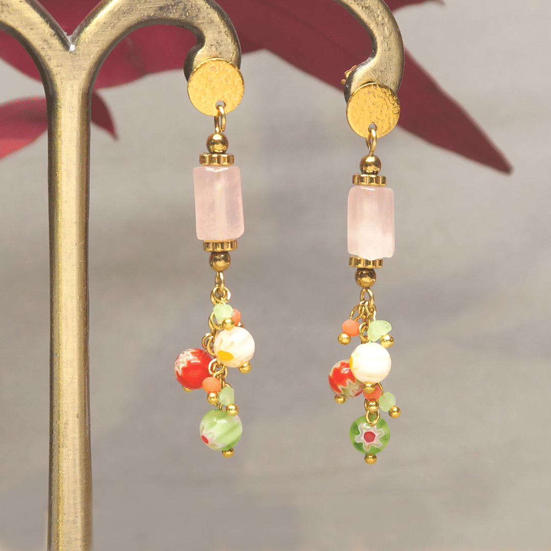 DIY boucles d'oreilles grappe