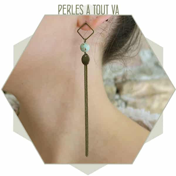 boucles d'oreilles longue chaine