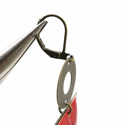 montage dormeuse boucles d'oreilles bronze