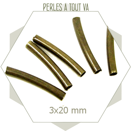 Tubes 20 mm couleur bronze pour accessoires vestimentaires