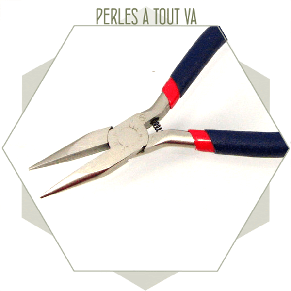Pince plate à ressort, embout fin