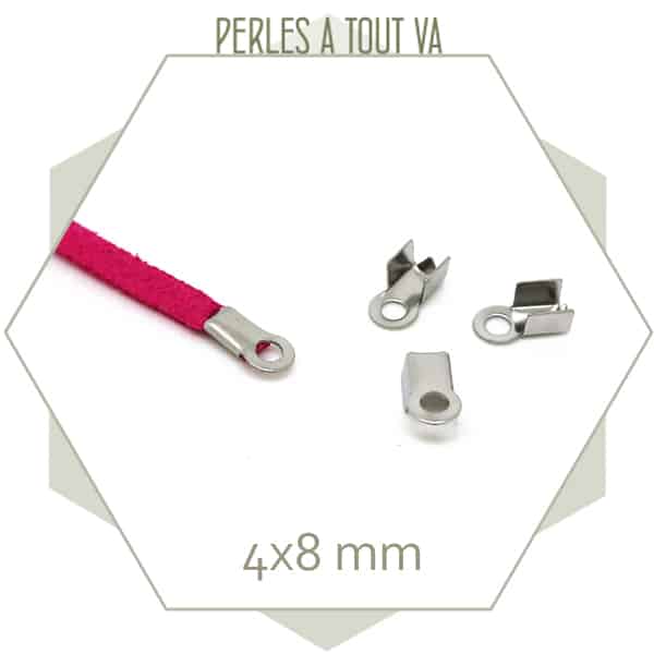 35 embouts 4 mm en acier inox