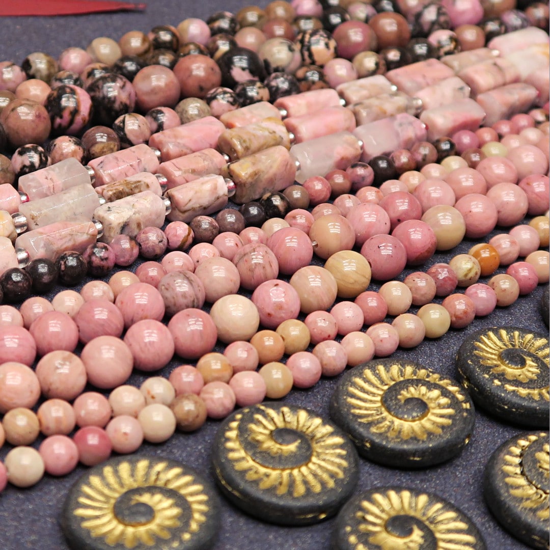 achat rhodonite création bijoux