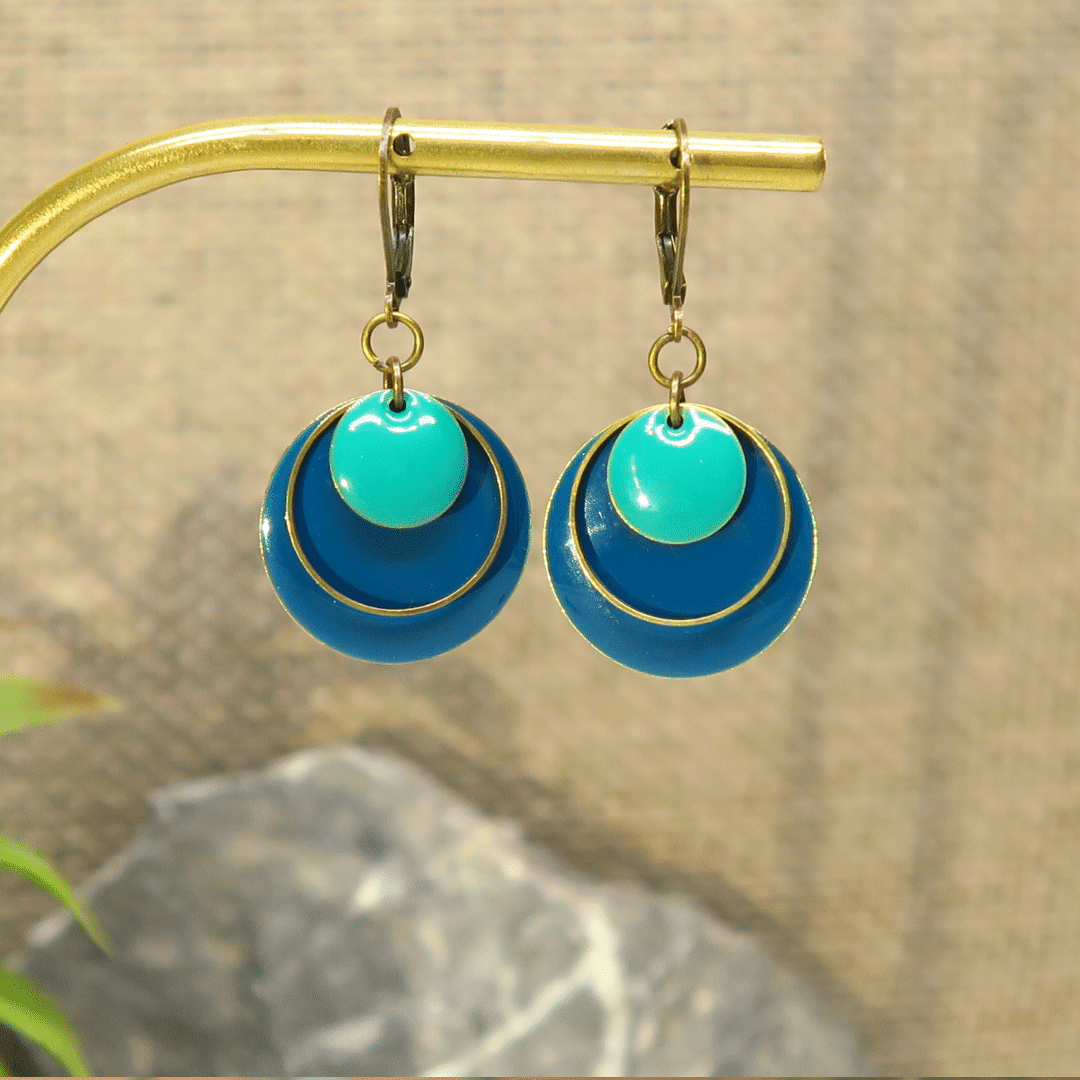 Tutoriel boucles d'oreilles bicolores